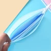 Recyclable PP Portable Waterproof Facemask Storage Holder Case Zipper Bag File Folder Stationery Office School Supplies