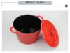 Red ceramic hot pot cookware set with lid