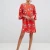 Import Red floral girls party dresses women apparel made in china garment from China