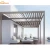 Import Remote Control Pergola High Quality Outdoor Casual Minimalist White Waterproof Aluminum Pergola Roof With Sliding Glass Doors from China