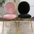 Import restaurant furniture round back metal legs blue velvet dining chairs from China