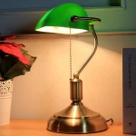 Retro American style bank lamp nostalgic eye protection learning bedroom bedside LED cable creative desk lamp