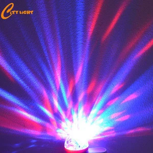 RGB battery powered mini disco party led stage light flashlight colorful stage magic lights