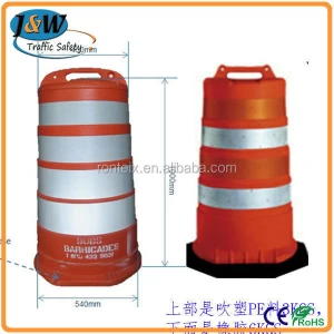Road Safety Plastic Traffic Drum for Barricades