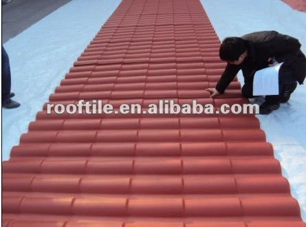 Roma style synthetic resin roof tiles, FFGI STEEL materials, anti-corrosive and A Class Fire resistance