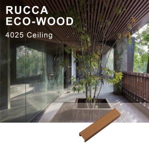 Rucca Interior Decoration Wood Plastic Composite Ceiling Tiles WPC/PVC Material Ceiling Panels 40*25mm