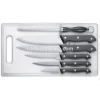 rustless pp handle stainless steel kitchen knife set with pp cutting board
