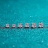 S925 sterling silver earrings four claw earrings High quality moissanite zircon earrings