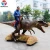 Import Saddle Sitting&Wheels Moving Type Electric Animal Amusement Park Animatronic walking dinosaur rides from China