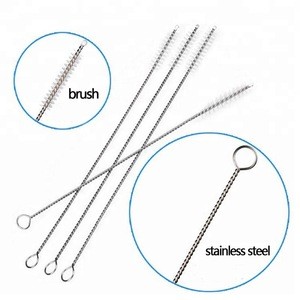 Sample free Silicone Metal Stainless Steel Drinking Straw Cleaning Brush