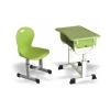 School furniture plastic adjustable school desk and chair
