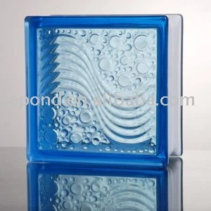 sea wave blue glass brick