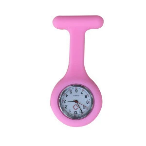 Sedex Factory cheapest nurse watch pink pure color silicone nurse watch durable nurse watch