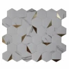 Self-adhesive wall Tiles sticker hexagon shaped mosaic peel and stick vinyl decor for kitchen backsplash Easy DIY PVC Mosaic