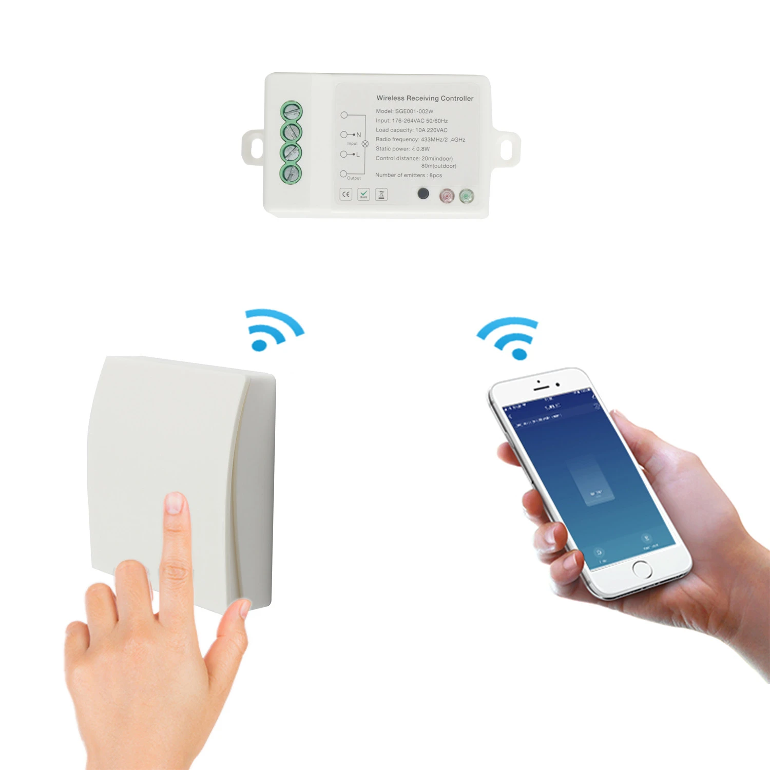 Self-powered TUYA Wifi Remote Control Waterproof Interruptor Inalambrico Smart Home Wireless Kinetic LED Strip Light Switch