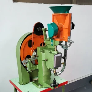 Semi automatic eyelet cornes riveting machine for belt shoe upper tag advertising cloth, safety net gift bag