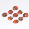 Semi Precious Orange Copper Turquoise 5 mm Round Shape Stone