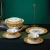 Import Set of 56 Luxury Royal Flora Style Gold Ceramic Dinner Set Fine Bone China Dinner Set Tableware from China