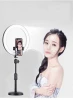 Shemax LED Ring Light with Tripods Stand, Dimmable Ring Lamp Kits with 3 Modes for Makeup Video Live Studio