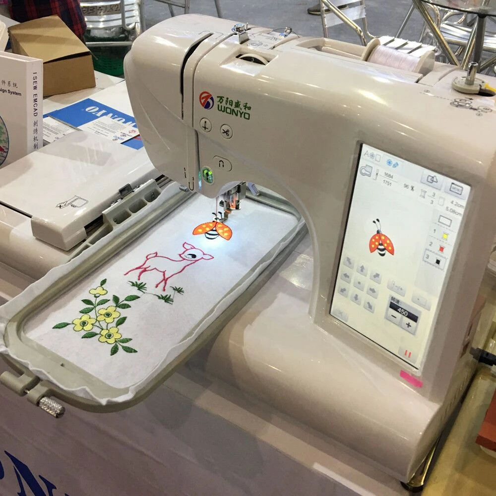 Single Head Household Portable Computerized Sewing Embroidery Machine