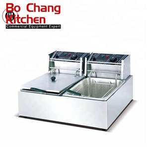 single tank single basket With temperature limited protection device Electric table top mini deep fryer