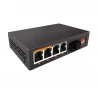 Singlemode Single Fiber to Ethernet Media Converter 4 Ports 10/100/1000 Ethernet Interface LC SFP Base 40km 1550nm
