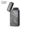 Smoking Accessories EROAD metal USB Lighters, double arc lighter in rechargeable battery