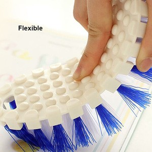 soft bristle plastic flexible scrub brush