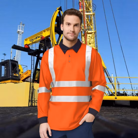 Durable Reflective Workwear Polo for All-Day Comfort High Vis Workwear Shirt