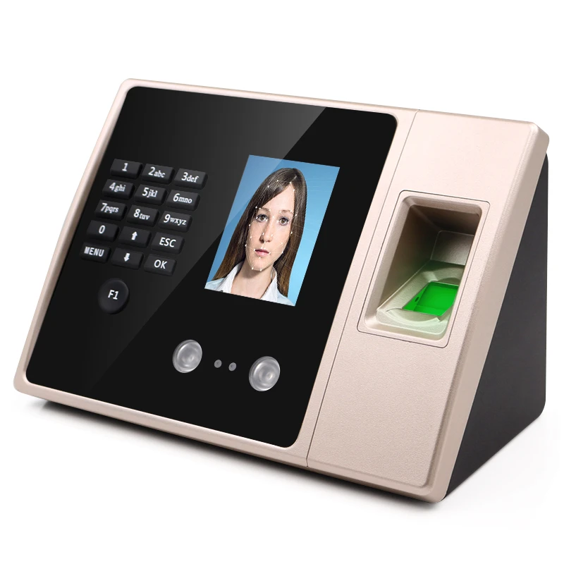 Staff clock in biometrics face recognition fingerprint attendance machine speed accurate and clear