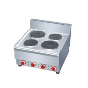 Stainless Steel Kitchen Equipment Professional 4 Burner Electric Cooking Countertop Hot Plate