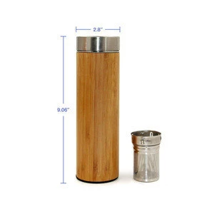 Stainless steel vacuum flask  with tea infuser &amp; strainer,400ml  double wall insulated Coffee Travel Mug with lid