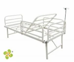 Steel Tubes Simple Manual Medical Bed  Makeshift hospital bed
