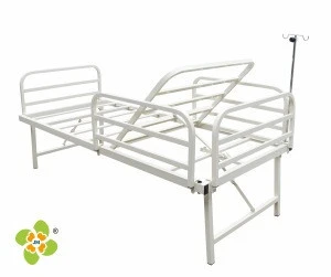 Steel Tubes Simple Manual Medical Bed  Makeshift hospital bed