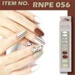 Stiletto matte mix color leopard print artificial press on nail