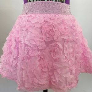 Summer Girl Princess  Skirts Kids romantic pink rose flower skirt rainbow Tutu kids Skirt