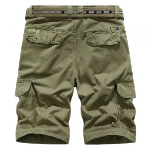 Summer thin outwear sports cargo shorts cotton loose large  straight cargo casuals mens shorts