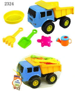 summer toy Plastic beach toy truck with bucket and tool