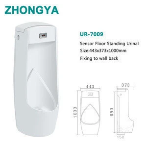 Tall design floor stand urnal waterless personal ceramic sensor urinal with auto flush wc urinal price