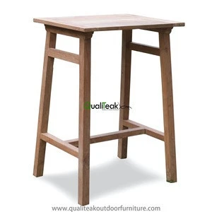 Teak Recycle Wood Bar Table Rustic Finish For Outdoor Garden