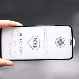 tempered glass mobile phone screen protector 5d for iphone x / xs
