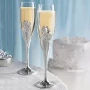 Toasting Flutes Wedding Silver glass champagne glasses wedding champagne flutes wholesale