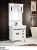 Import Toliet Furniture New Design Used White Pvc Bathroom Vanity Cabinet with 2 Door 2 Drawer from China