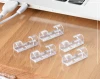 Trendy transparent plastic self-adhesive cable clips organizer for tindy