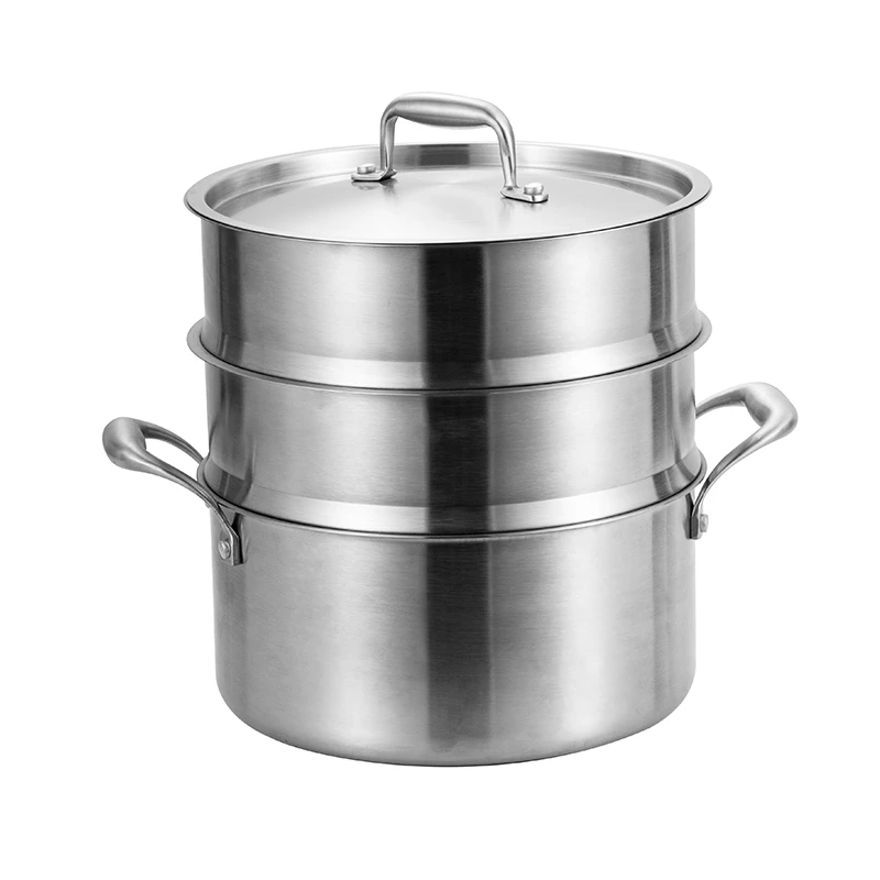 tri-ply multi function soup stock casserole steam pots  stainless steel steamer pot