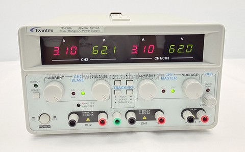 Two in One 30V 6A & 60V 3A DC Adjustable Regulated Laboratory Precision Multiple Output Dual Range Switching Power Supply