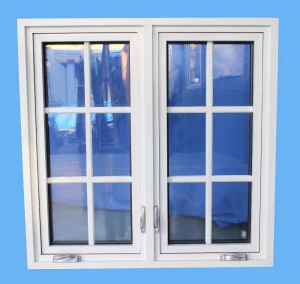 Two metal window leaf frame aluminum casement window with Australian standards AS2208