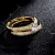Import Two pcs a set gemstone 8k gold plated wholesale jewelry wedding rings from China