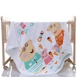 Ultra Soft Toddler Quilt Kids Lightweight Baby Blanket Printed Multi-Use Terry Cotton Cozy Crib
