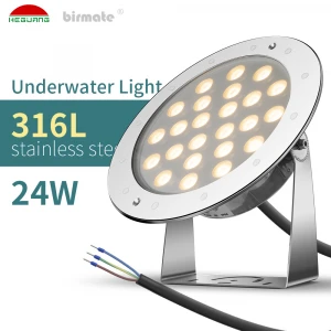 underwater lights  DC24Volt 24Watts SS316L submersible Pond Light Underwater Led Swimming Pool Lights